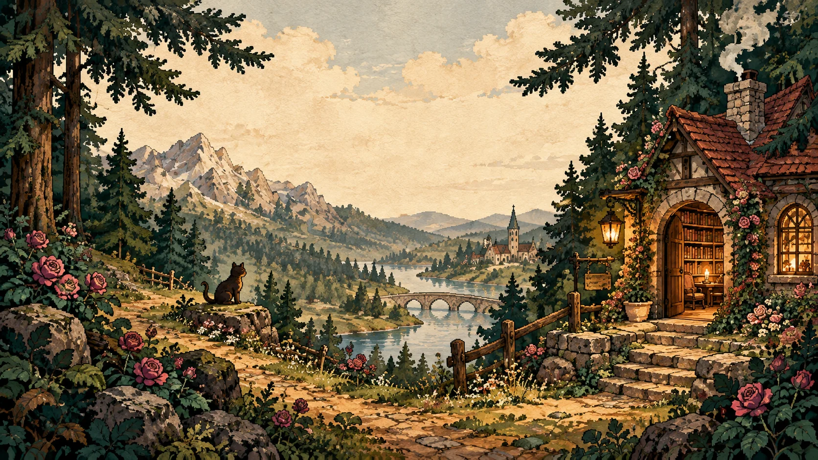 Our studio — Rose & Etta — original 16-bit pixel-art illustration