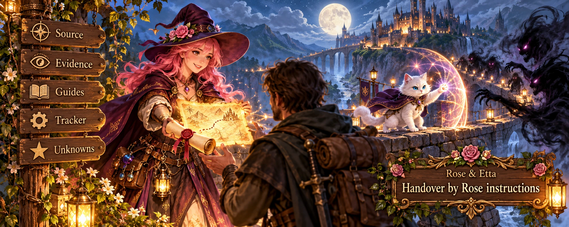 Rose and Etta β Handover by Rose instructions, an illustrated magical adventure