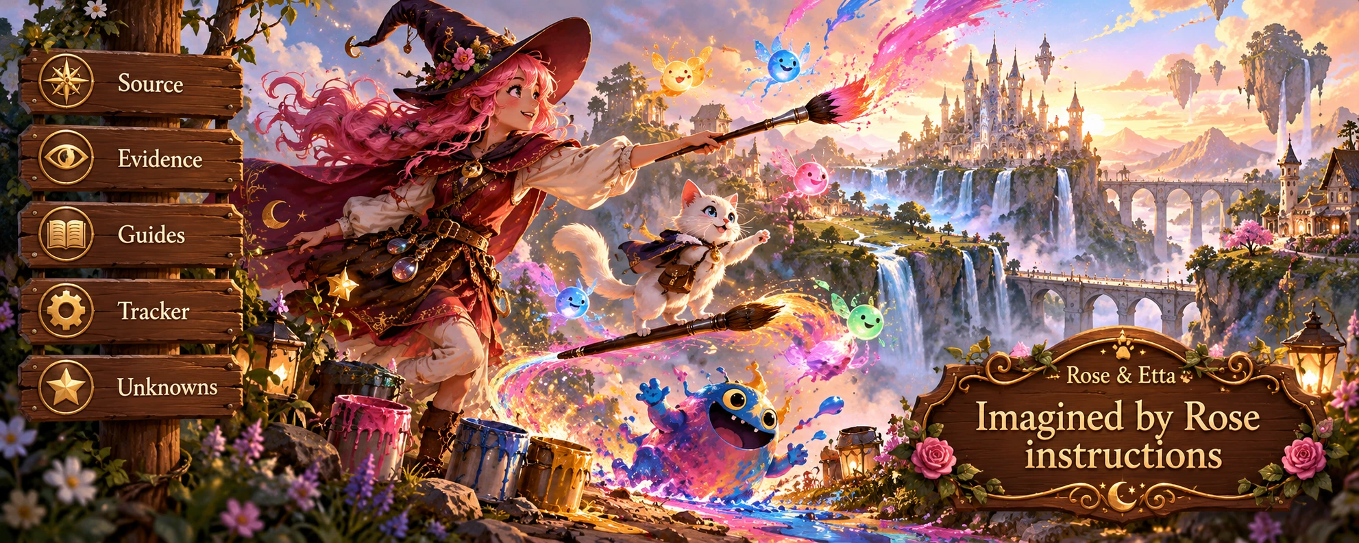Rose and Etta — Imagined by Rose instructions, an illustrated magical adventure