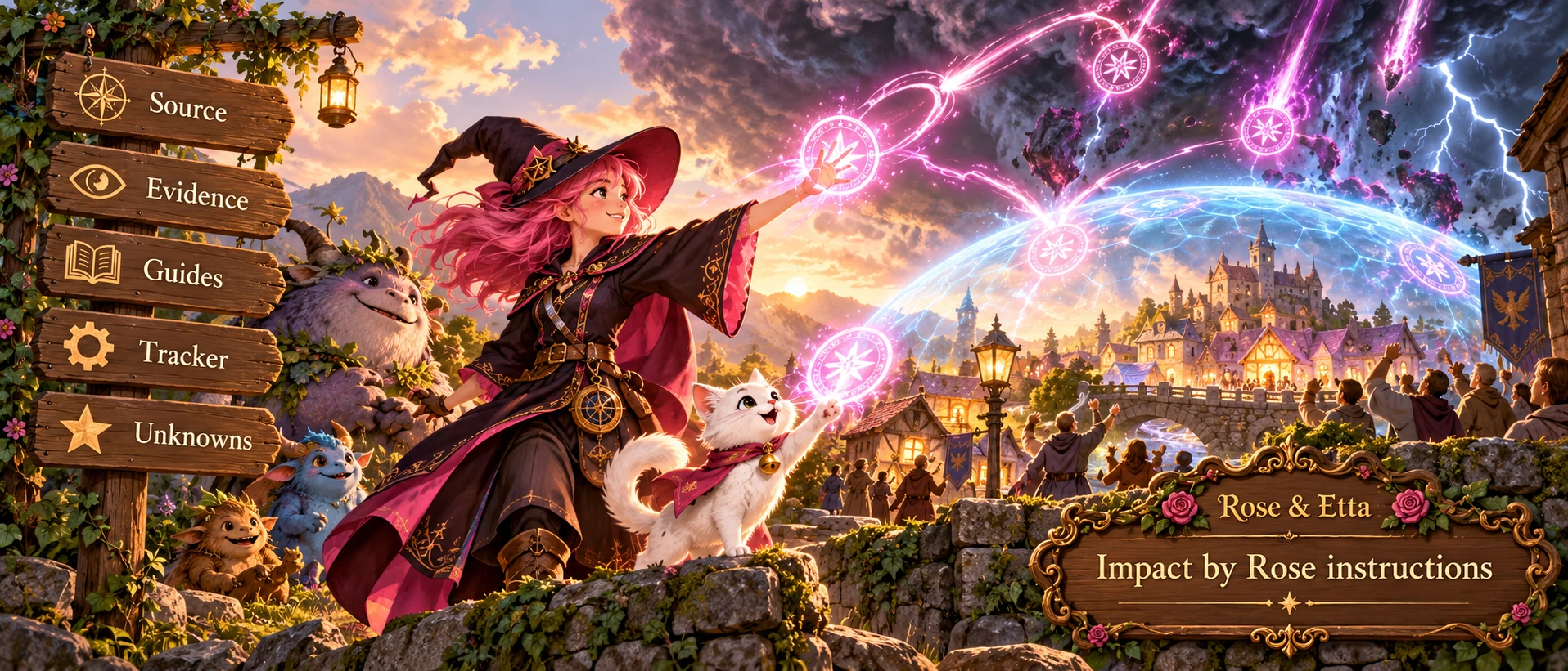 Rose and Etta — Impact by Rose instructions, an illustrated magical adventure