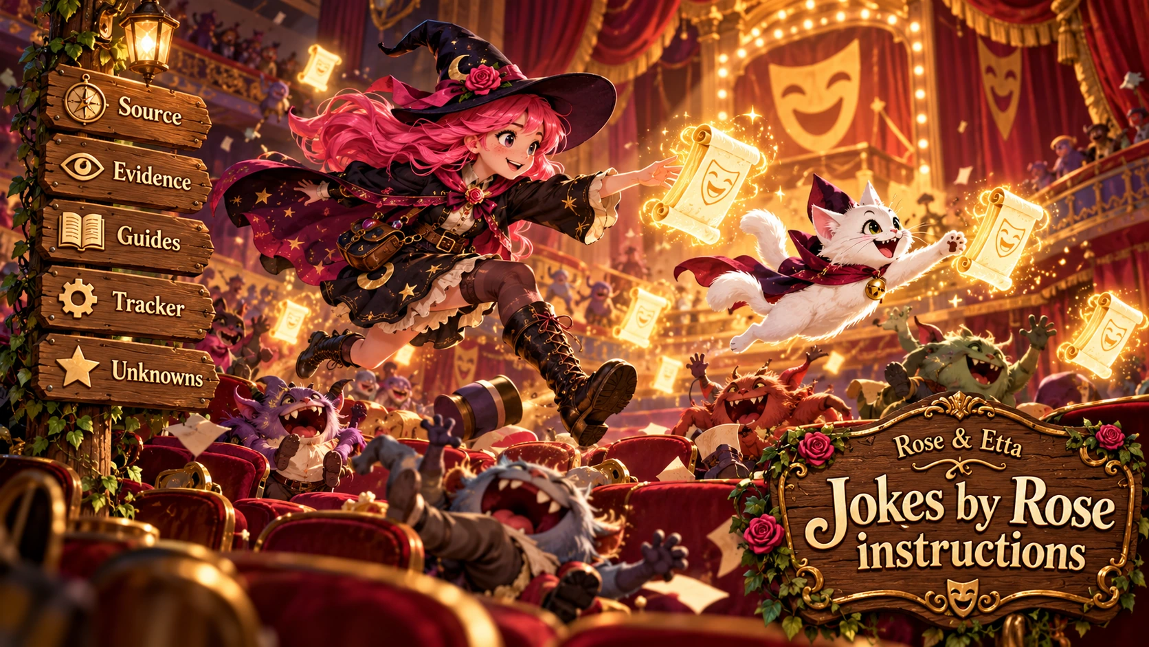 Rose and Etta β Jokes by Rose instructions, an illustrated magical adventure