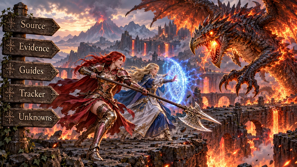 Rose and Etta battle a fiery basilisk on a volcanic bridge for Personality by Rose