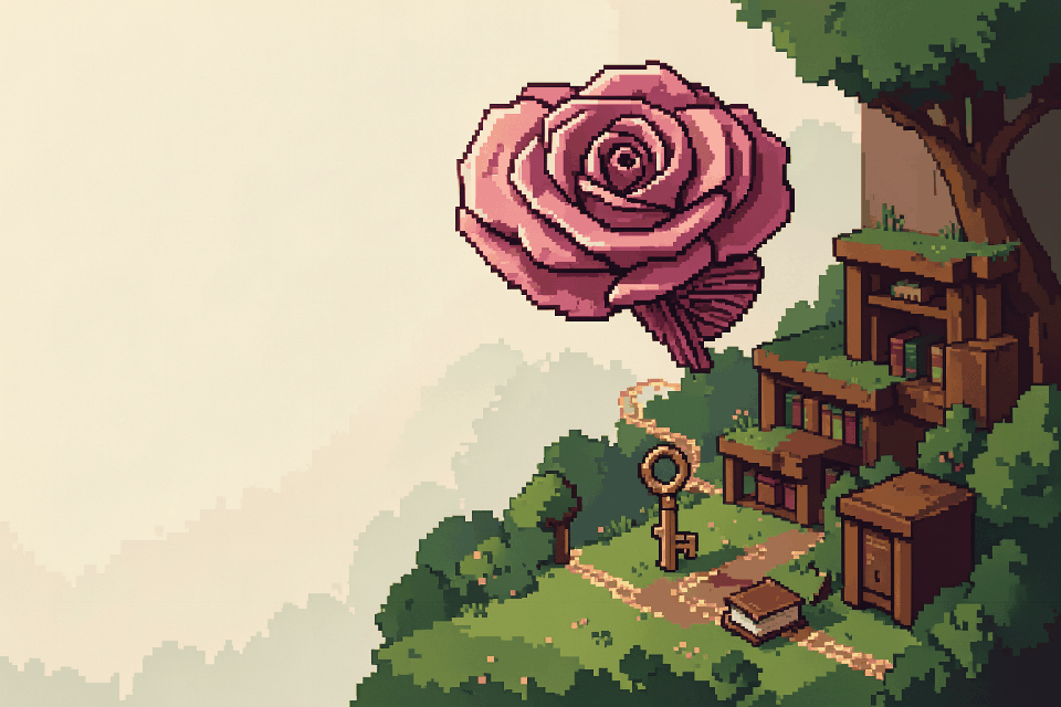 Brain by Rose — 16-bit pixel art concept art generated locally with Imagined by Rose