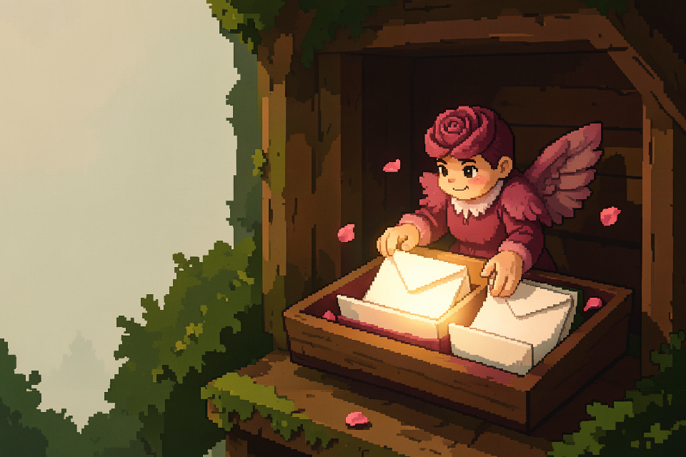 Intelligent Webmail by Rose — 16-bit pixel art concept art generated locally with Imagined by Rose