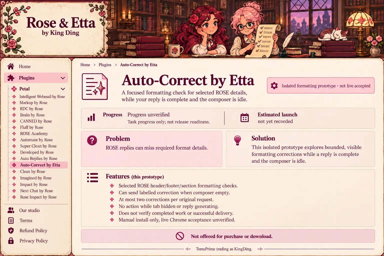 Super Skills by Rose instructions β Rose & Etta β original 16-bit pixel-art illustration