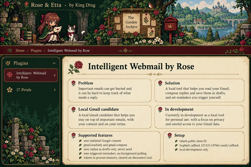 Personality by Rose β Rose & Etta pixel-art illustration; artwork, not a product-interface screenshot