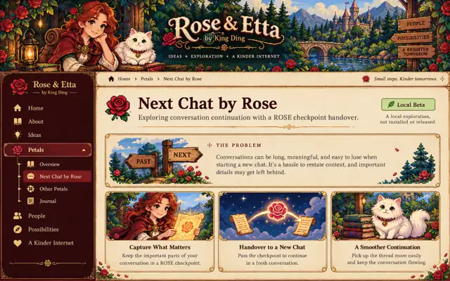 Screen Recorder by Rose instructions β Rose & Etta β original 16-bit pixel-art illustration
