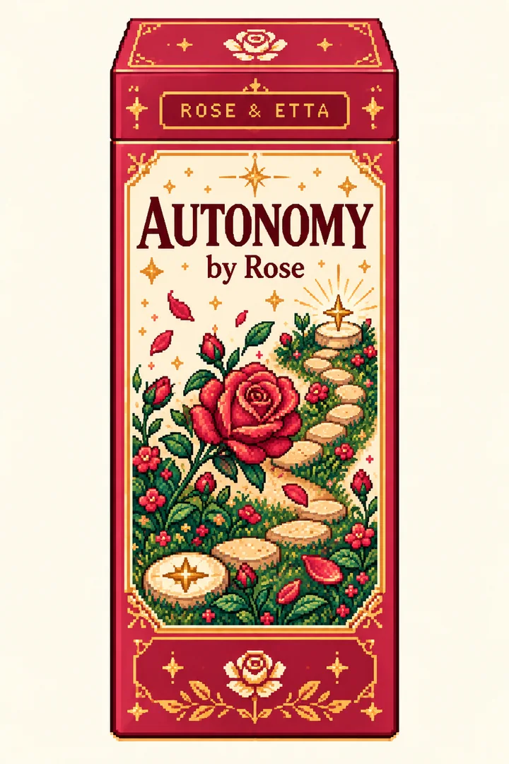 Pixel-art ROSE & ETTA packaging concept for Autonomy by Rose