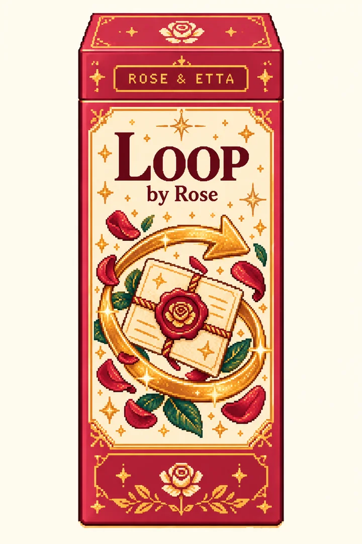 Pixel-art ROSE & ETTA packaging concept for Lock by Rose