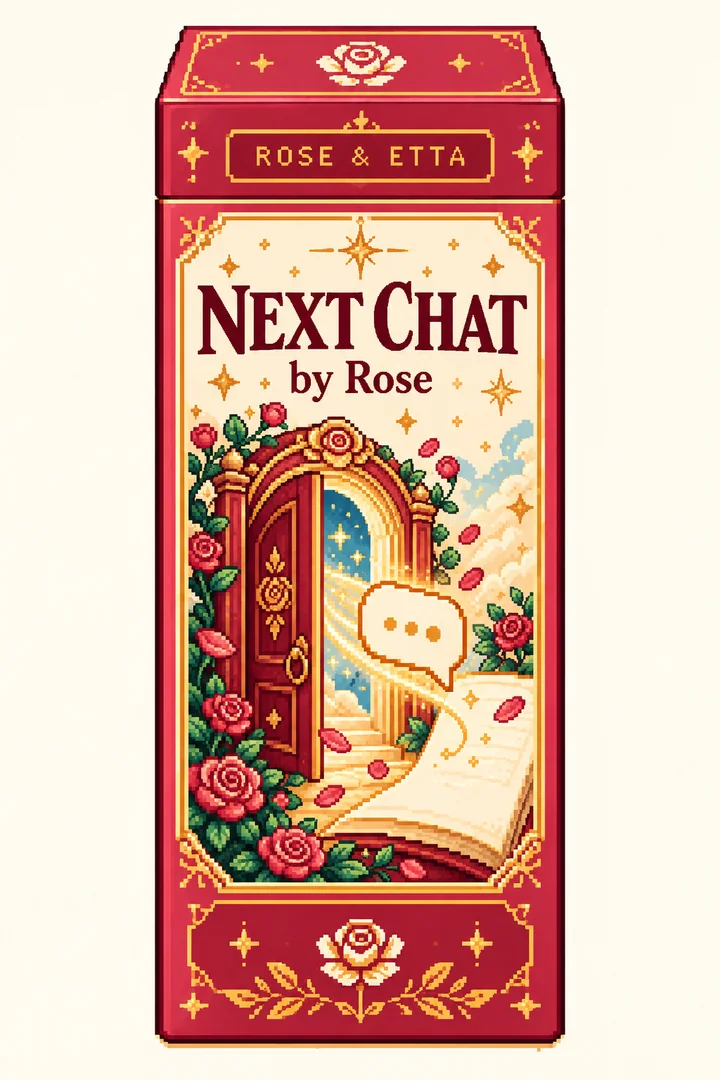 Rose & Etta pixel-art package for Next Chat by Rose