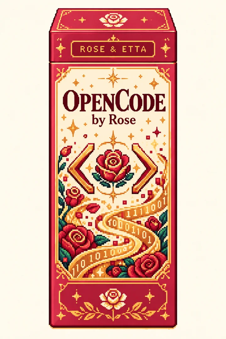 Rose & Etta pixel-art package for OpenCode by Rose