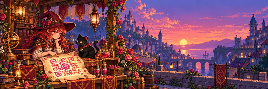 Meet Rose — Rose & Etta — original 16-bit pixel-art illustration