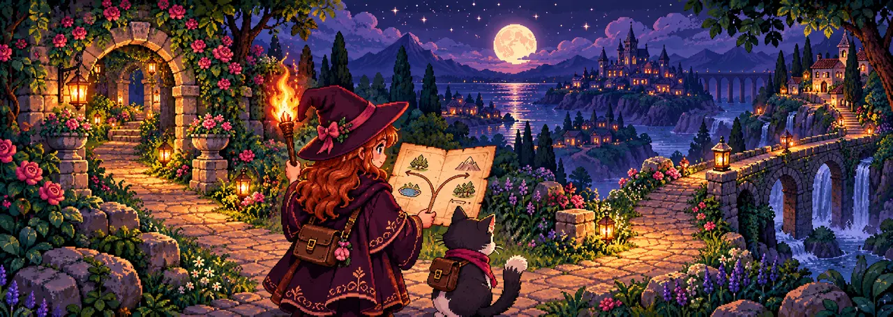 Privacy Policy — Rose & Etta — original 16-bit pixel-art illustration